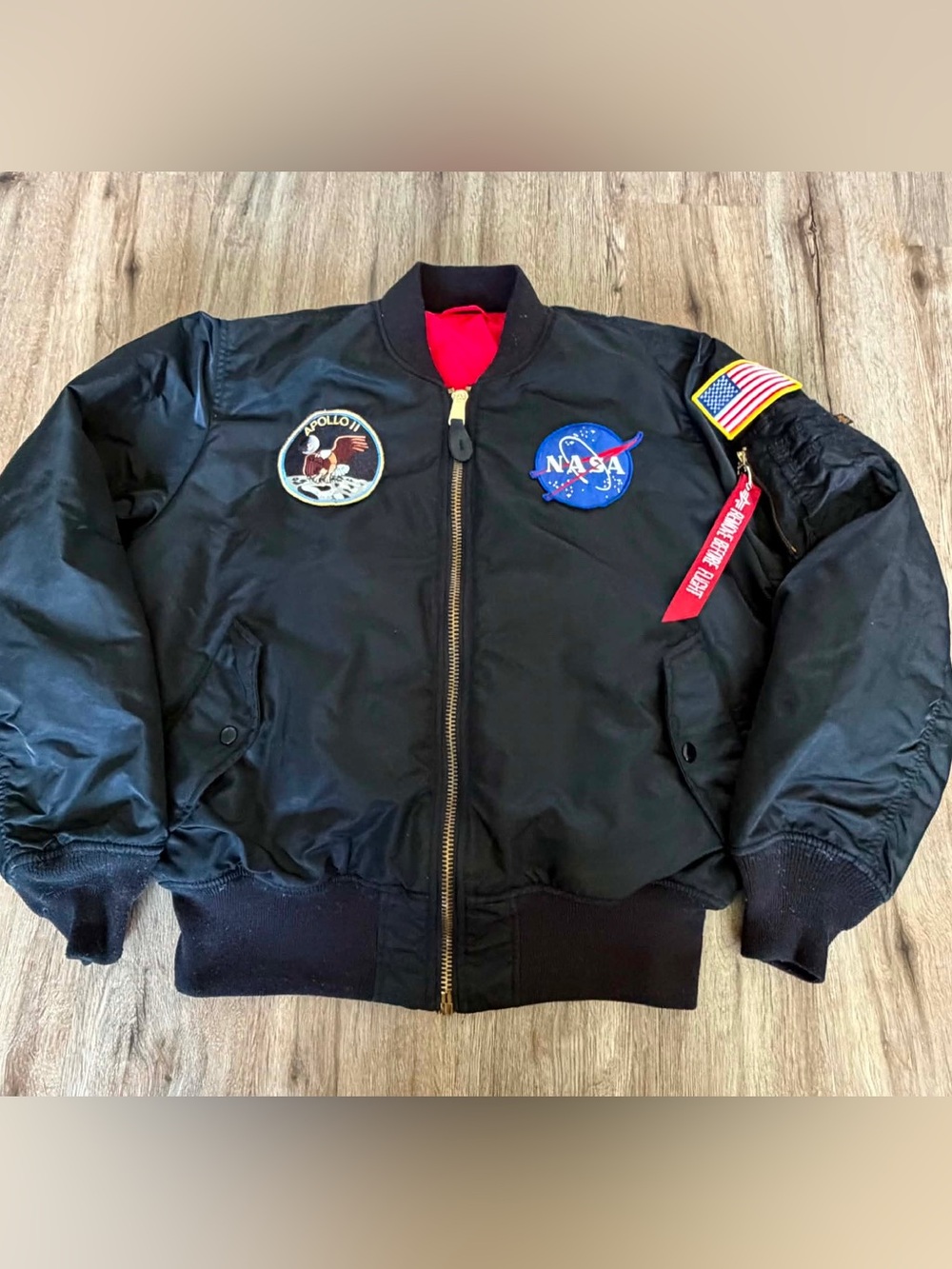 Alpha Industries NASA Apollo MA-1 bomber jacket size mens